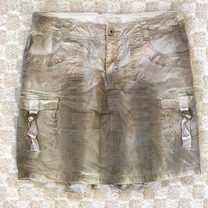 Mur Mur Light Brown Cargo Mini Skirt